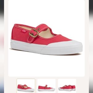 Vans Red Canvas Sneakers